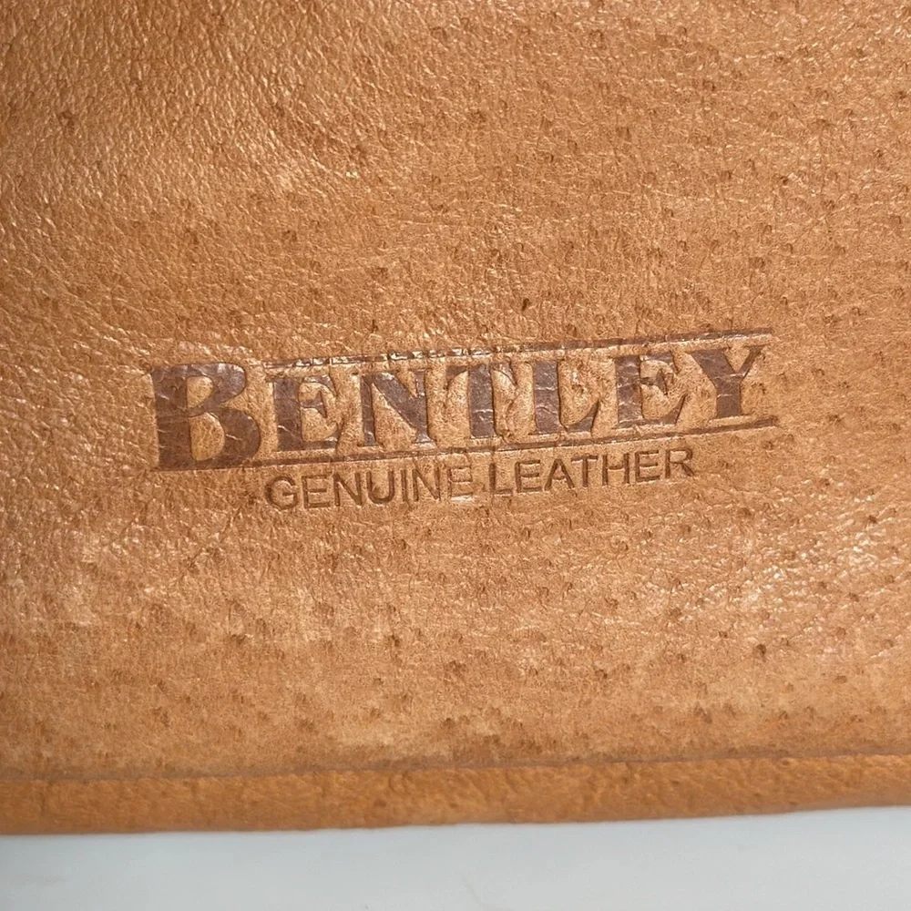 Bentley Tan Leather Laptop Bag - Sleek Crossbody Carry